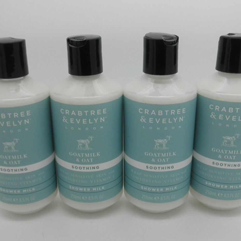 X4 Crabtree & Evelyn GOATMILK & OAT OG Soothing Shower Milk 8.5 oz NEW